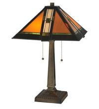 Meyda White 119654 - 22"H Montana Mission Table Lamp