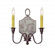 Meyda White 120830 - 12" Wide Paquita 2 Light Wall Sconce