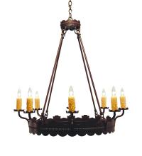 Meyda White 121012 - 36" Wide Sergio 8 Light Chandelier