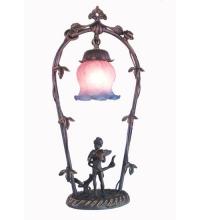 Meyda White 12655 - 19" High Pink/Blue Cherub With Violin Mini Lamp