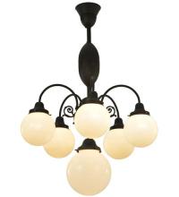 Meyda White 128360 - 23"W Lafayette 6 LT Chandelier