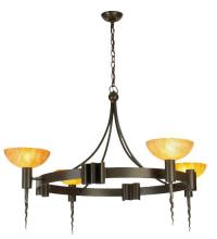 Meyda White 130163 - 48.5"W Kuberic 4 LT Chandelier