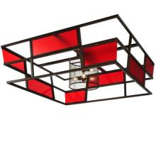 Meyda White 131284 - 60"Sq Tavern Red Block Acrylic Flushmount