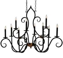 Meyda White 132000 - 43"L Clifton 10 LT Oblong Chandelier