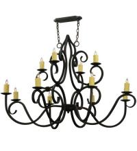 Meyda White 117787 - 60" Wide Clayton 12 Light Chandelier