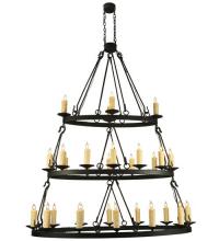 Meyda White 132123 - 60"L Kenosha 28 LT Three Tier Oblong Chandelier