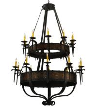 Meyda White 133745 - 48"W Costello 20 LT Two Tier Chandelier