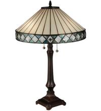 Meyda White 134537 - 25"H Diamondring Table Lamp