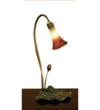 Meyda White 13509 - 16" High Pink/White Pond Lily Accent Lamp