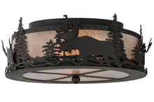 Meyda White 136320 - 17"W Moose at Dusk Flushmount