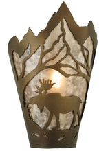 Meyda White 136674 - 8"W Moose at Dawn Left Wall Sconce