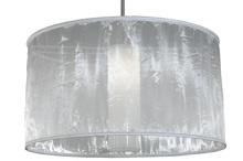 Meyda White 137309 - 36" Wide Cilindro Sheer Pendant