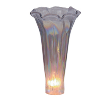 Meyda White 13822 - 3" Wide X 5" High Purple Iridescent Pond Lily Shade