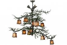 Meyda White 138383 - 48"W Pine Branch Valley View 12 LT W/Uplights Chandelier