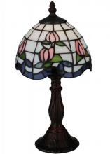 Meyda White 139081 - 14"H Roseborder Mini Lamp
