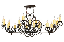 Meyda White 140507 - 60" Long Kean Moins 20 Light Oblong Chandelier