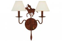 Meyda White 140707 - 18" Wide High Plains Rider 2 Light Wall Sconce