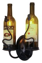 Meyda White 142181 - 9"W Tuscan Vineyard Personalized 2 Wine Bottle Wall Sconce