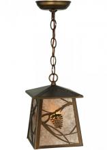 Meyda White 142751 - 7"Sq Whispering Pines Lantern Pendant