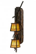Meyda White 143666 - 6.5" Wide Pine Branch Valley View 2 Light Wall Sconce