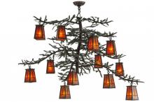 Meyda White 143845 - 53"W Pine Branch Valley View 12 LT Chandelier