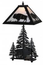 Meyda Tiffany 144470 - 21"H Buffalo W/Lighted Base Table Lamp