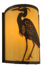 Meyda White 146243 - 8" Wide Heron Wall Sconce