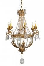 Meyda White 146785 - 26"W Antonia 6 LT Chandelier