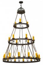 Meyda White 147244 - 54"W Lakeshore 21 LT Three Tier Chandelier