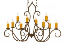 Meyda White 149170 - 48"L Clifton 10 LT Oblong Chandelier