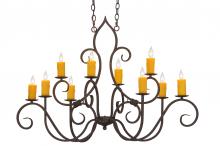 Meyda White 149375 - 48"L Clifton 10 LT Oblong Chandelier