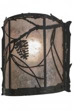 Meyda White 153525 - 9"W Whispering Pines Wall Sconce