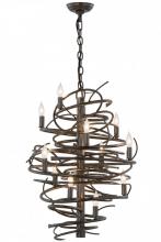 Meyda White 153834 - 20"W Cyclone 13 LT Chandelier