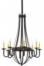 Meyda White 155819 - 38" Wide Barrel Stave Metallo 8 Light Chandelier