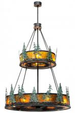 Meyda White 156087 - 55" Wide Tall Pines Two Tier Chandel-Air