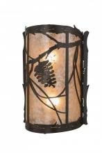 Meyda White 157666 - 10"W Whispering Pines Wall Sconce