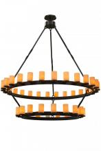 Meyda White 158996 - 84" Wide Noziroh Ring 46 Light Two Tier Chandelier