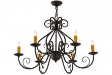 Meyda White 160446 - 36" Wide Jenna 6 Light Chandelier