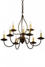 Meyda White 160692 - 28" Wide Earl 9 Light Chandelier