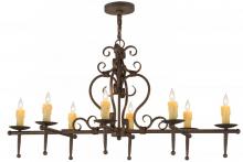 Meyda White 160713 - 48"L Monica 8 LT Oblong Chandelier