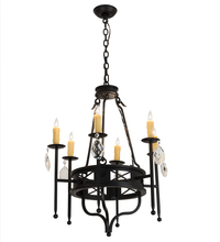 Meyda White 160742 - 24" Wide Gina 6 LT Chandelier