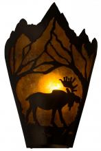 Meyda White 161605 - 8"W Moose at Dawn Right Wall Sconce