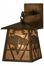 Meyda White 163245 - 7"W Lone Buffalo Wall Sconce