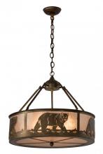 Meyda White 164099 - 22"W Black Bear Inverted Pendant