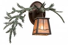 Meyda White 164590 - 16" Wide Pine Branch Valley View Left Wall Sconce