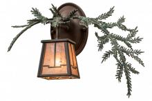 Meyda White 164591 - 16" Wide Pine Branch Valley View Right Wall Sconce