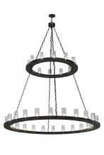 Meyda White 164615 - 72" Wide Loxley 36 Light Two Tier Chandelier