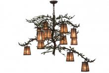 Meyda White 164833 - 52"W Pine Branch Valley View 12 LT Chandelier