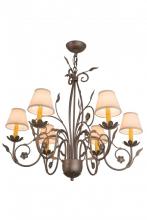 Meyda White 165072 - 31" Wide Bordeaux 6 Light Chandelier