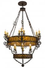 Meyda White 165159 - 48"W Isabo 24 LT Two Tier Chandelier